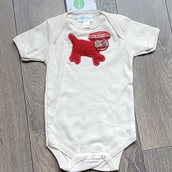 CATE & LEVI Organic Onesie - Baby - Made in Canada NEW NWT 3-6 mo Dog - Picture 4 of 4